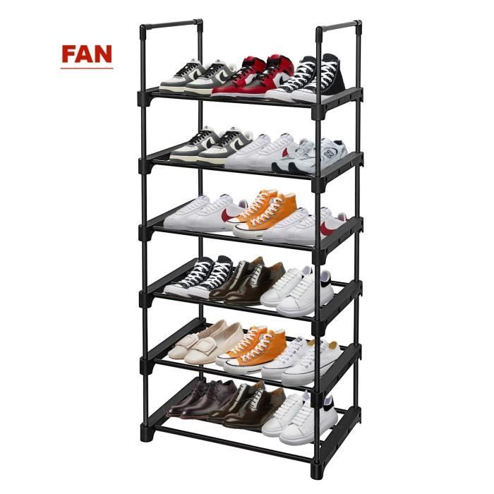 SUOERNUO Étagère à Chaussures En Métal à 6 Niveaux Avec 1276194