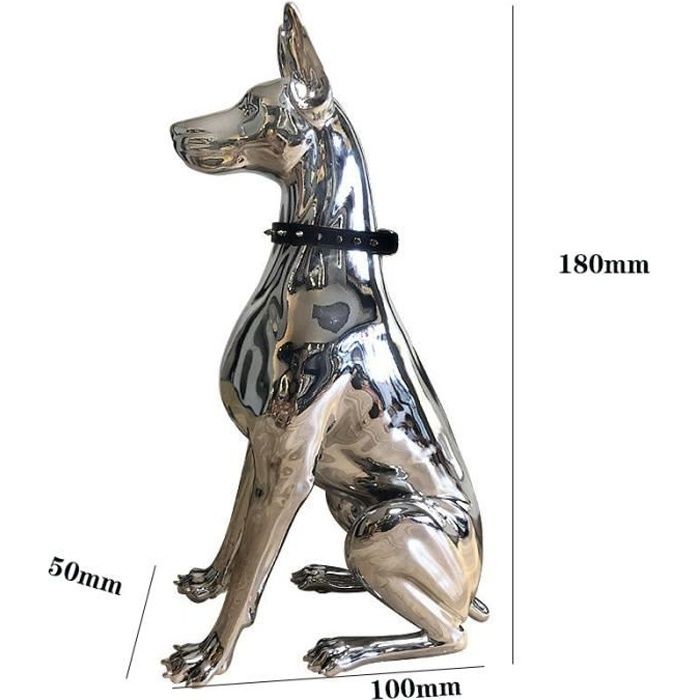 Hauteur : 11 cm. Mini Pinscher Statue de chien Figurine chien Mini Pincher Sculpture en résine