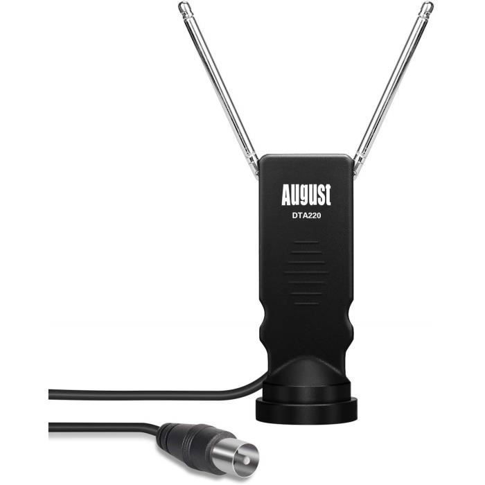 Cavo Antenna Tv Antenne TNT Intérieur August DTA600 - Portable, Télescopique, Haut Gain - Pour TV Numérique HD, Câble 5m - France/Belgique Decodeur Tnt Satellite Cavo Antenna Tv Antenne TNT Intérieur August DTA600 - Portable, Télescopique, Haut Gain - Pour TV Numérique HD, Câble 5m - France/Belgique Decodeur Tnt Satellite