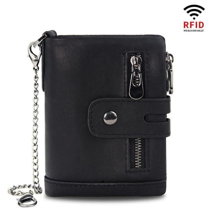 Portefeuille RFID FACATH Portefeuille FACATH Femme – Cuir Véritable, Anti- RFID – Compact Et Pratique Portefeuille Jaune Femme Chic