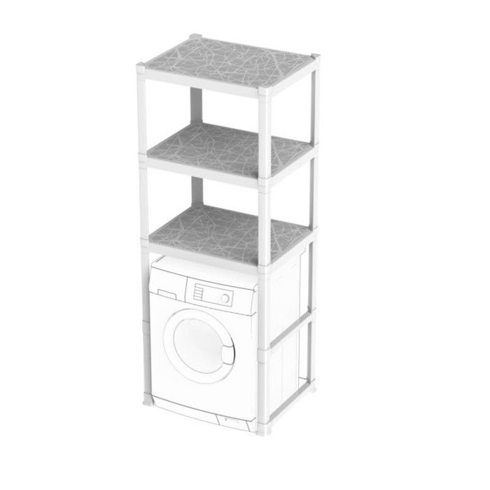 Etagère modulable dessus de machine à laver - H 184 cm - Ultra résistante jusquà 180kg de charge