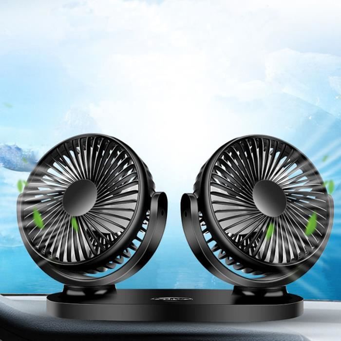 Ventilateur de refroidissement de voiture, Ventilateurs de voiture en doubles têtes rotatives, à