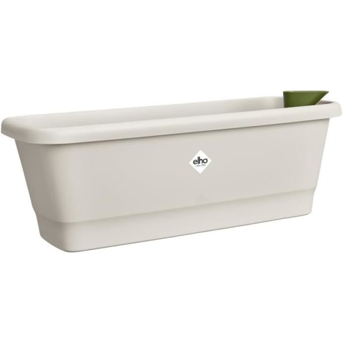 Jardinière De Balcon Avec Réserve D'eau 100 Cm + Soucoupe - Anthracite - Résistante Aux UV, Légère Et Solide