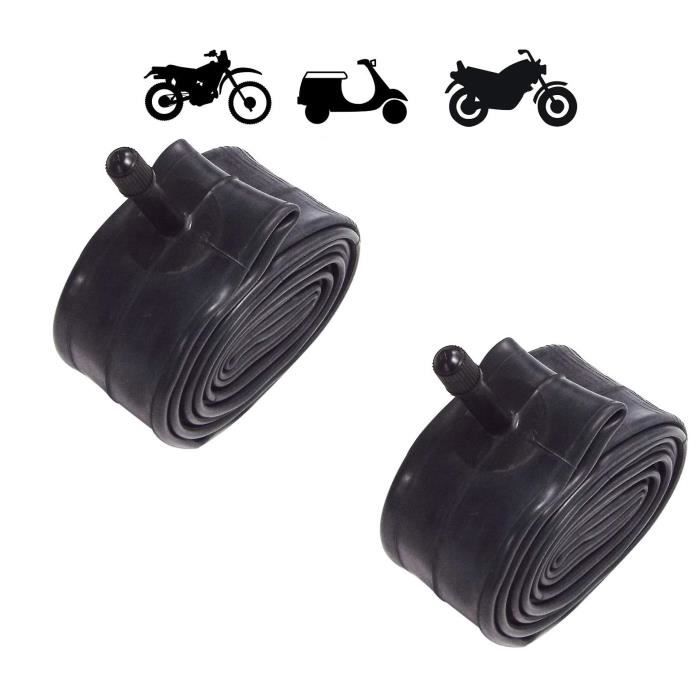 Chambre à Air Mobylette/moto – 2.25/2.50-17, Valve TR4/6 Droite, Caoutchouc, Compatible 80/80-17 Et 70/100-17