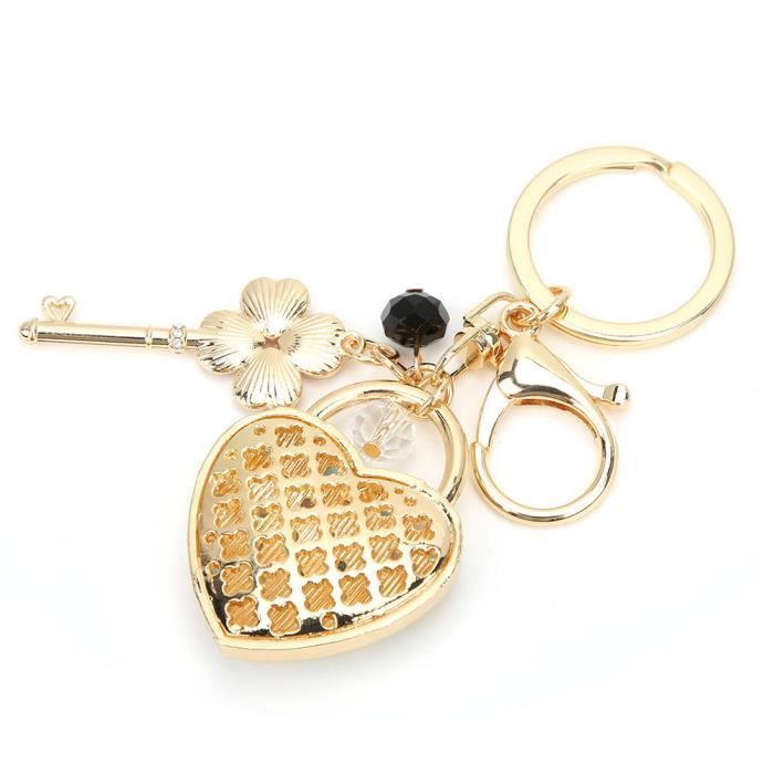 Porte-clés Trèfle à 4 Feuilles En Strass - France