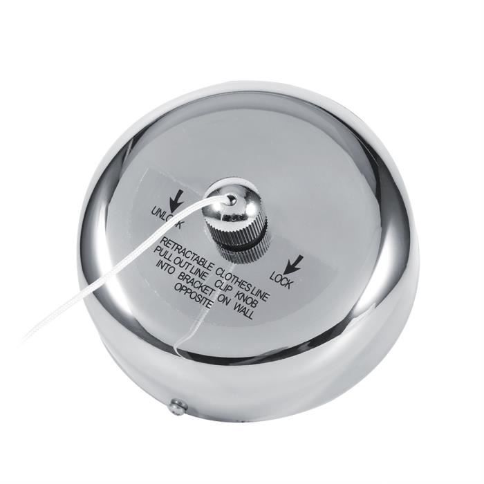 Corde à Linge Rétractable Inox 304 Résistant Rouille, Fixation Murale - OB