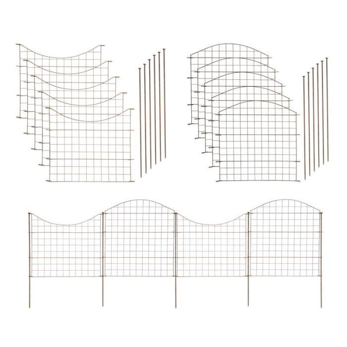 Kit Complet Clôture Jardin Galvanisée PVC Vert - 15m Ou 25m Avec Poteaux