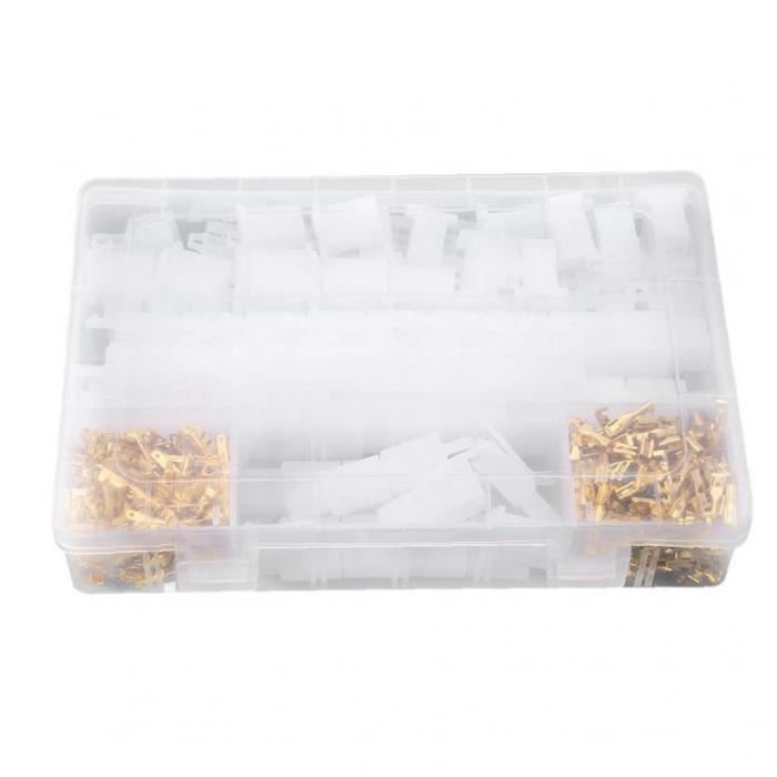 Kinstecks 580PCS Kit Connecteurs Automobiles 2.8mm 2 3 4 6 9 Pin - Mâle Femelle Pour Voiture Moto Camion