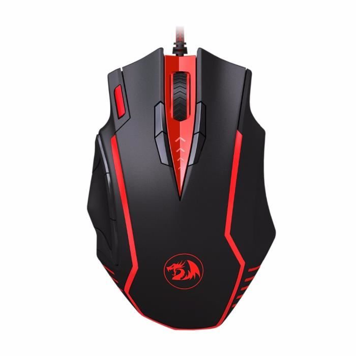 Souris laser de jeu MMO 50 à 16400 DPI pour PC, précision élevée, 13