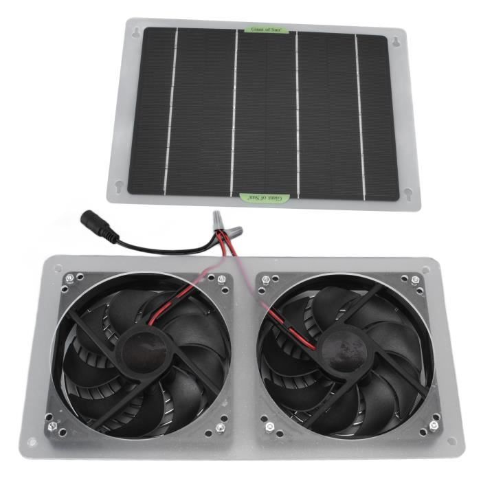 Kit Ventilateur Solaire 100W – 3000 Tr/min, Étanché, Pour Poulailler, Serre, Hangar – Extraction D’Air Chaud Efficace