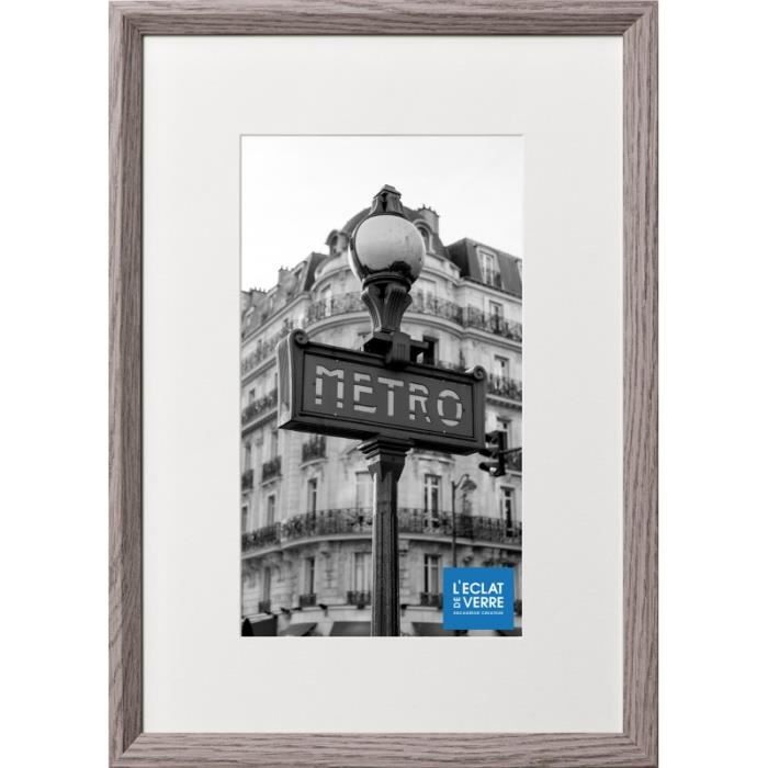 Cadre Photo A4 En Bois Avec Passe-partout Et Plexiglas - Lot De 2, Noir, Pour Poster Ou Photo