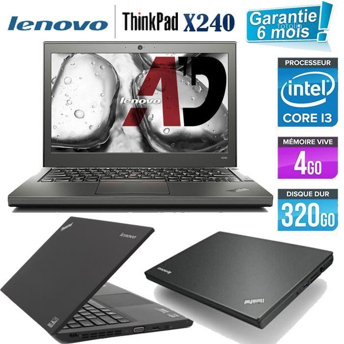Ordinateur Portable - LENOVO - Thinkpad X240 - 4 Go RAM - 320 Go HDD - Intel HD Graphics - Lenovo