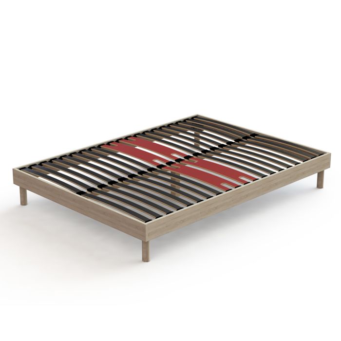Sommier à Lattes ECOFORM 120x200 / 140x200 / 160x200 / 180x200 / 200x200 Cm - Bois De Bouleau