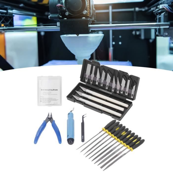 Minifinker accessoire d'impression 3D Kit d'outils d'imprimante 3D modèle  couteau à découper ensemble informatique detachee