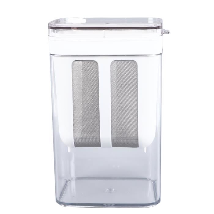 Passoire à Yaourt Grec ET0FIXEE 1100ml | Filtre Acier Inox 304 | Pour Lait De Noix, Fromage, Jus | Avec Couvercle Transparent