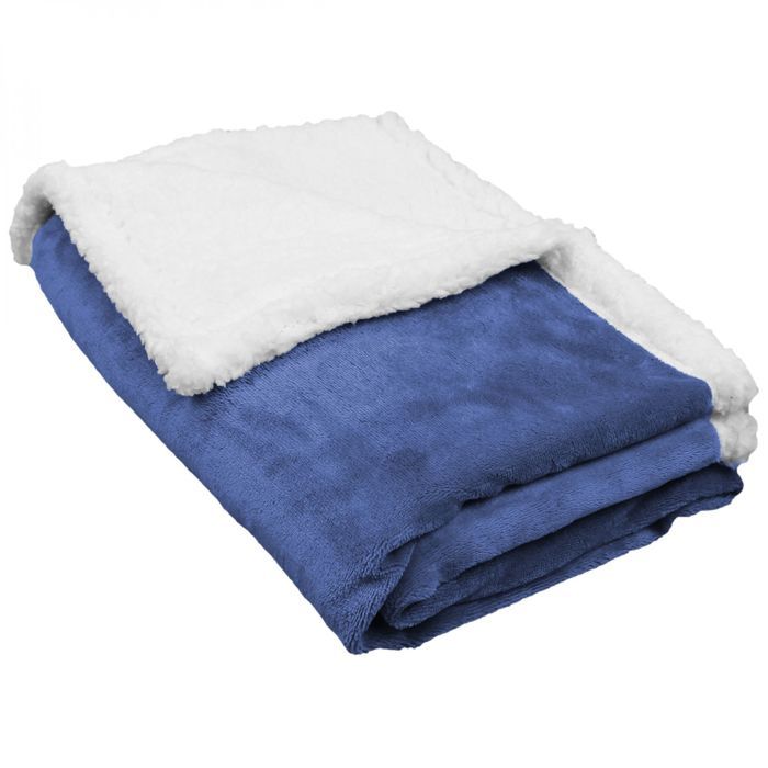 Couverture Plaid Polaire Pour Bebe 75 X 100 Cm En Flanelle Et Sherpa Ultra Doux Bleu Cdiscount Puericulture Eveil Bebe
