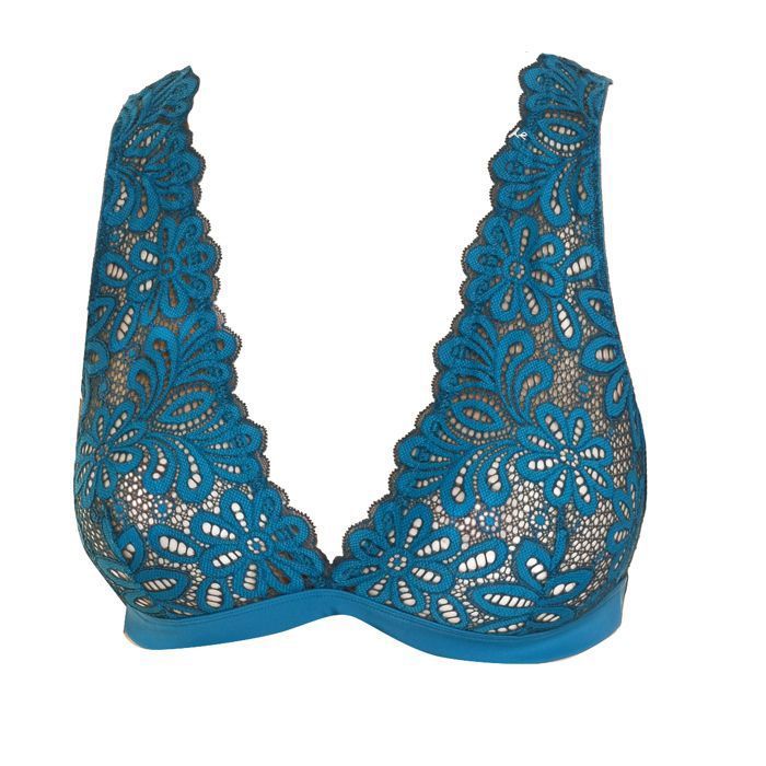 Soutien Gorge Sous Vetement Bleu Turquoise Brassière En Dentelle