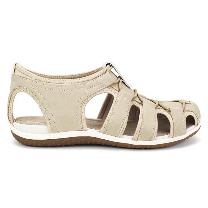 Chaussures Geox Sandal Vega Beige Cdiscount Chaussures