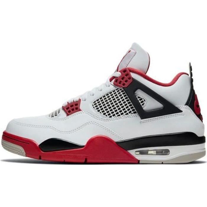 Airs Jordans 4 Retro Red Fire Chaussures de Basket AJ4 Femme Homme Pas Cher  Rouge - Cdiscount Prêt-à-Porter