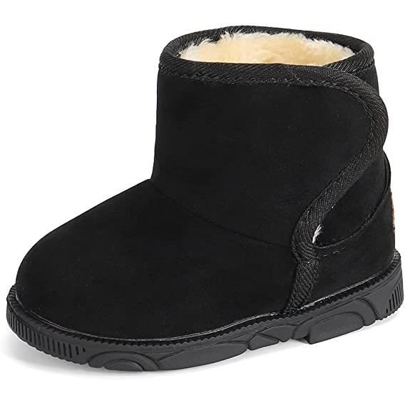 Bottes de Neige Enfants Garçon Fille Bébé Hiver - AMOUNE - Semelle Souple  Antidérapante - Noir Noir - Cdiscount Chaussures