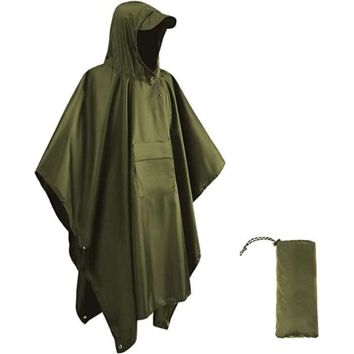 Poncho De Pluie Réutilisable à Capuche Pour Enfant - Taille Unique - Clair - Neuf Avec étiquettes