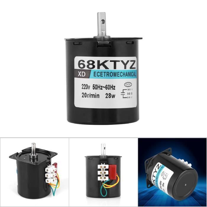 Moteur Synchrone 68KTYZ 220V AC 28W - 5/10/20/30/60/110 Tr/min - Petit Moteur à Engrenage Pour Équipements