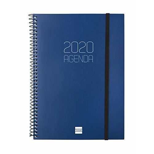 Agenda Semainier 2026 Finocam A4 - Vue Horizontale, Janvier à Décembre - Couverture Polypropylène, Spirale - En Catalan Avec Jours Fériés - Élastique De Fermeture - 6