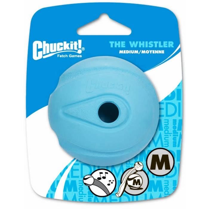 CHUCKIT! The whistler 1-PK - Balle qui siffle M en caoutchouc Ø 6 5cm - Pour chien CHUCKIT! The whistler 1-PK - Balle qui siffle M en caoutchouc Ø 6 5cm - Pour chien