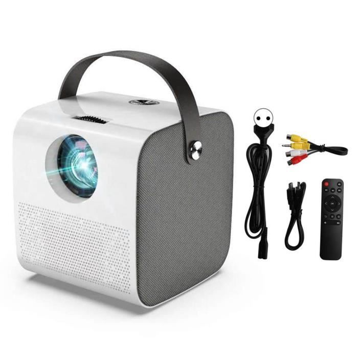 Qiilu Projecteur 1080P Projecteur portable HD 1080P avec fonction de