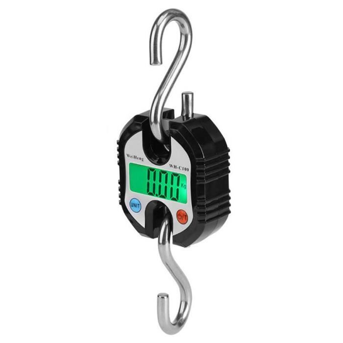 Balance Numérique De Pêche 110 Lb / 50 Kg – Crochet Acier Inoxydable, écran LCD Rétroéclairé
