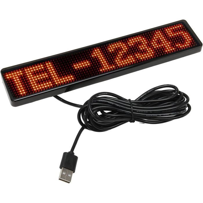 VEVOR Panneau LED Programmable, Panneau De Défilement LED P5 En Couleur, Tableau De Score à Faire Soi-même, Contrôle Par Application Bluetooth, Texte, Motif, Message GIF, Panneau De Magasin, 83,5 X 20