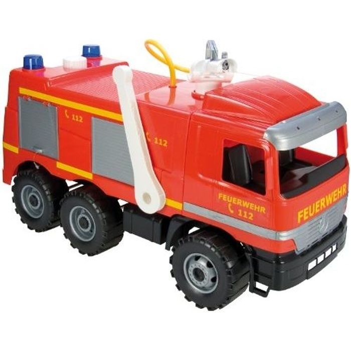 Camion de pompiers SIMM 2058 - Grand et robuste - Blanc - Pour enfant - 50 kg de charge - Jouet en Kunststoff