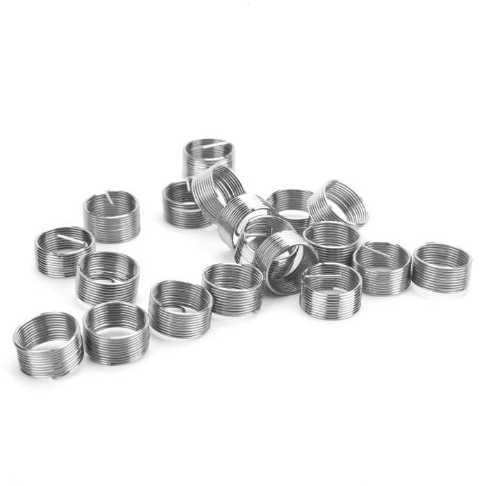 20 Inserts Filetés Auto-taraudeurs Acier Carbone - M6 Intérieur X M10 Extérieur 14mm
