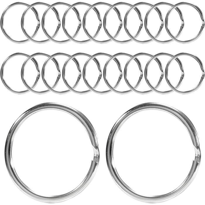Lot De 10 Anneaux Porte-clés Câble En Acier Inoxydable – 300 Mm, Antirouille, Interconnectables, Pour Vélo, Camping, Garage