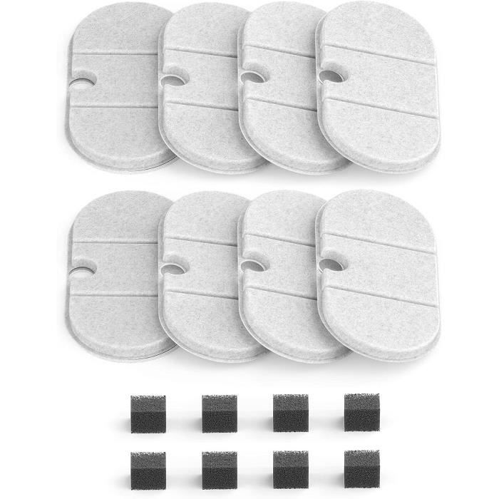 16 Filtres Fontaine à Eau Pour Chat + 16 Éponges - Compatibles PETLIBRO PLWF005/PLWF105/PLWF115