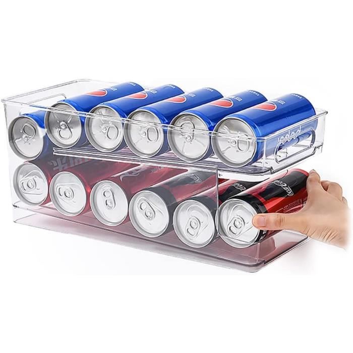 Rangement Canette Frigo Roulantes, Range Canette Frigo 250 ml/330 ml Rangement Canette Frigo Roulantes, Range Canette Frigo 250 ml/330 ml