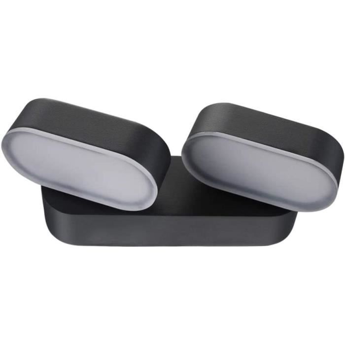 HUBER Applique Murale LED Avec Détecteur De Mouvement – 10W, 600lm, IP54 Pour Intérieur/Extérieur, Ronde Et Anthracite
