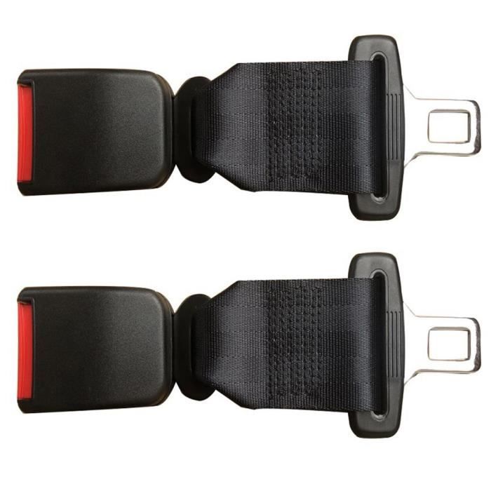 2PCS Extension Rallonge Ceinture de Securite Voiture Durable Fort