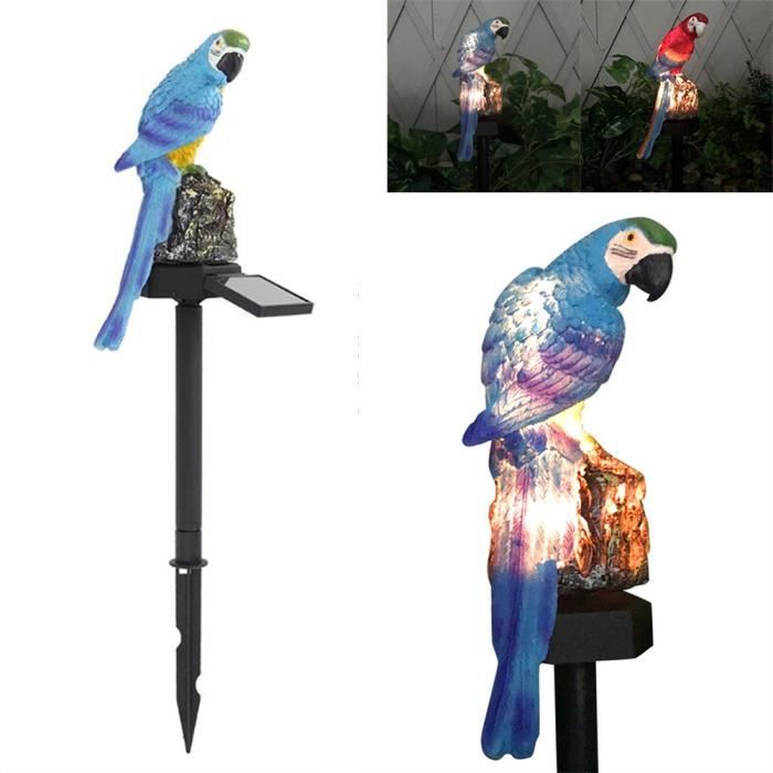 2 Lampes Solaires Décoratives En Forme D'oiseaux - Résine - Pour Jardin, Terrasse, Allée - Éclairage Automatique - 7