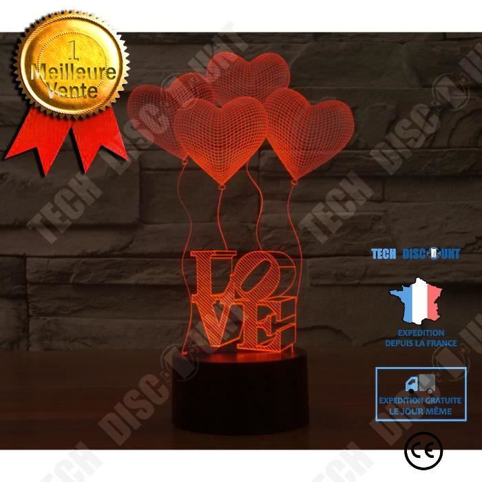 Lampe 3d Love Cdiscount Lampe 3d Love Cdiscount