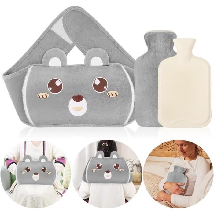 Bouillotte 1 Litre Infactory Avec Housse Polaire Et Ceinture - Chaud Et Confortable