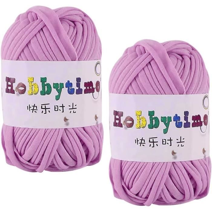 Fil à Tricoter Pour T-Shirt, Fil Spaghetti Pour Artisanat, Environ 121,4 Yards/111 Mètres Pour Projets De Crochet, Sac, Couverture, Coussin