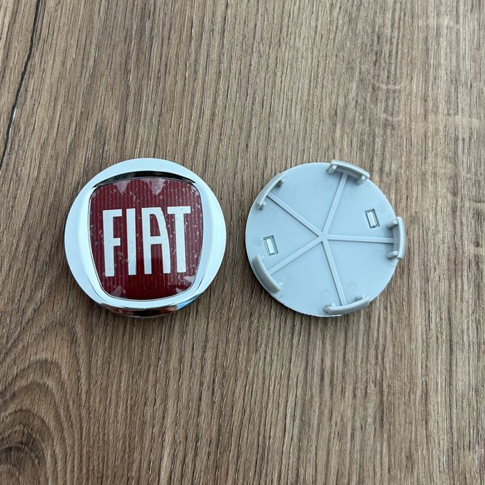 GXGM 4 Pièces Enjoliveurs Fiat 500 60mm Noir Bord Rouge - Couvercles Moyeu Roue Voiture Accessoire