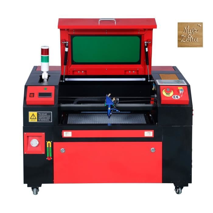 Machine à Graver Laser - VEVOR - Graveur Laser CO2 - Machine de Gravure Découpe 50 W Table Travail 300x500 mm