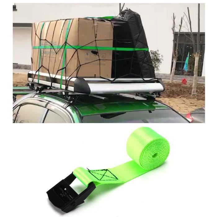 Sangle Nylon 20mm X 3m + 12 Boucles - Vert 327 - Pour Sac à Dos/Valise/Camping