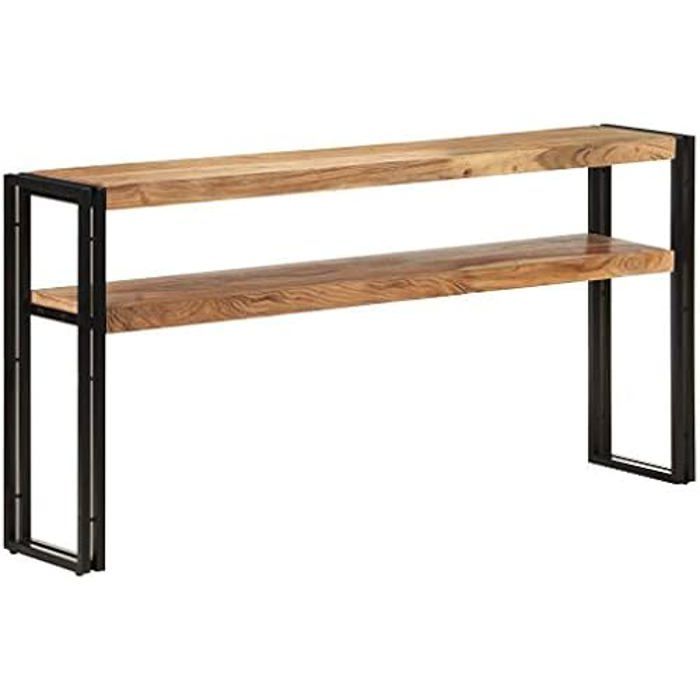 Table Console - VIDAXL - 150x30x75 cm - Bois dacacia massif - Fer enduit de poudre - Classique