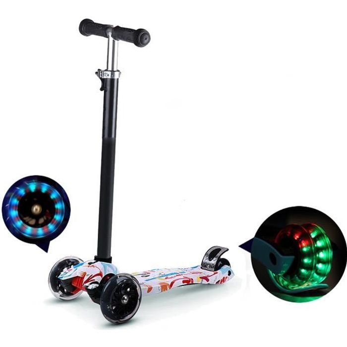 Trottinette Enfant 3 A 12 Ans Wheels 3 Roues Led Clignotant Pattinette Hauteur Reglable Vinteky Achat Vente Trottinette Enfant 3 A 12 A Cdiscount