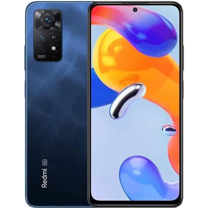Xiaomi Redmi Note 11 Pro 5G Smartphone 8Go 128Go 6.67 FHD+ AMOLED DotDisplay 120Hz FHD+ AMOLED DotDisplay 67W Turbo Charge Bleu