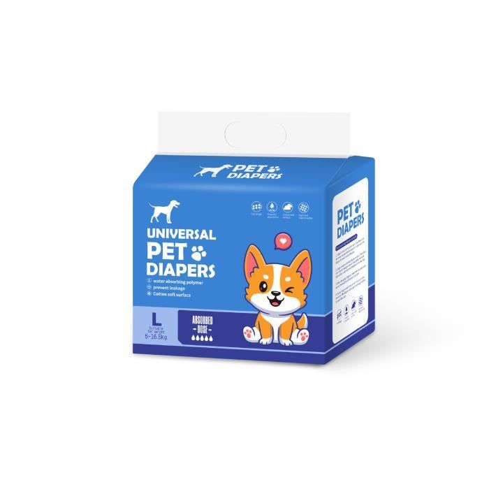 Comparer les prix de Couches pour Chien - Noname - Formation Chiot - Super Absorbant - 12 pièces - Taille L