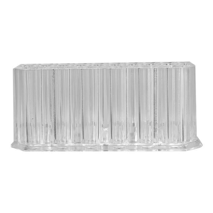 Porte-Stylos Acrylique 6 Emplacements - 2 Pack - Noir/Transparent - Vertical Ou Horizontal